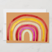 ヒッピー60年代虹レトロパーティーのテーマ招待状 招待状 (正面)