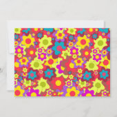 ヒッピー60sのレトロのパーティーのテーマ 招待状 (正面)