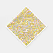 ヒッピー70s緑の大理石の液体スワールBohoパターン スタンダードランチョンナプキン (角)