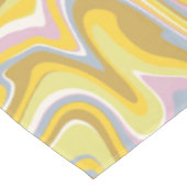 ヒッピー70s緑の大理石の液体スワールBohoパターン テーブルクロス (アングル)