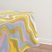 ヒッピー70s緑の大理石の液体スワールBohoパターン テーブルクロス (インサイチュ)