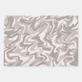 ヒッピー70s緑の大理石の液体スワールBohoパターン ラッピングペーパーシート (正面2)