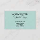 ヒッピー70s青い大理石液体スワールBohoパターン 名刺 (裏面)