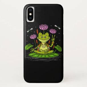 ヒッピー·カエルの瞑想 iPhone X ケース