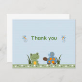 ヒッピー・カエル・タートルサンキューノートカード サンキューカード (正面/裏面)
