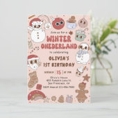 ヒッピー・クリスマスウィンターオネダーランド1歳の誕生日 招待状 (スタンド正面)