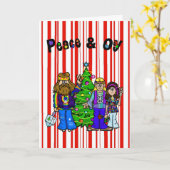 ヒッピー・クリスムカ・カード カード (黄色い花)