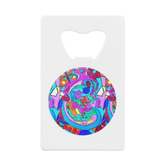 ヒッピー・グルーヴ・ラブサークル クレジットカード栓抜き (正面)