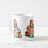 ヒッピー・サスクワッチとひまわり コーヒーマグカップ (正面左)
