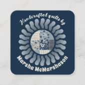 ヒッピー・サンキルターキルティング裁縫シーストレス スクエア名刺 (正面)