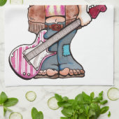 ヒッピー・サンタさんは「クールユール（キリスト降誕祭）」と言う キッチンタオル (折り畳み)