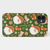 ヒッピー・サンタとキャンディー・ケーンの柄 Case-Mate iPhoneケース (裏面(横))