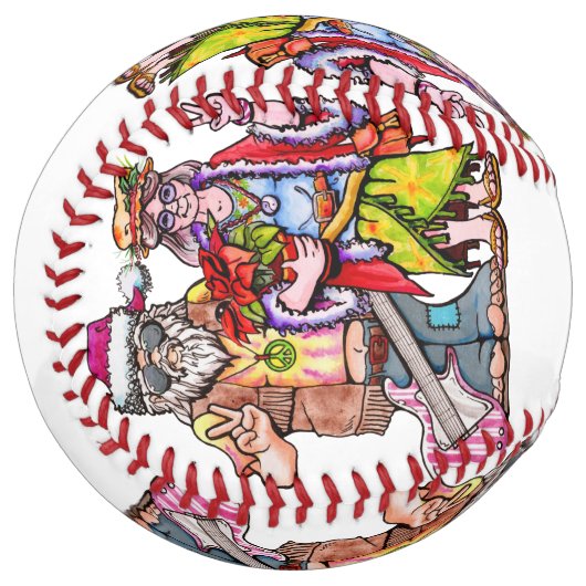 ヒッピー・サンタカップル ソフトボール (正面左)