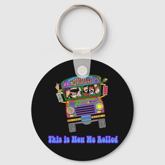 ヒッピー・スクールバス キーホルダー (正面)