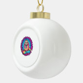 ヒッピー・スロス平和サイン・タイディ セラミックボールオーナメント (右)