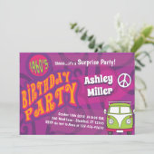 ヒッピー テーマのパーティー 招待状 (スタンド正面)