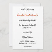 ヒッピー・ディスコ・レトロ・パーティの招待状 招待状 (裏面)