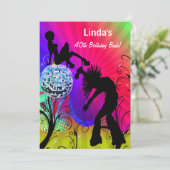 ヒッピー・ディスコ・レトロ・パーティの招待状 招待状 (スタンド正面)