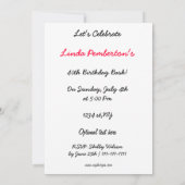 ヒッピー・ディスコ・レトロ・パーティの招待状 招待状 (裏面)