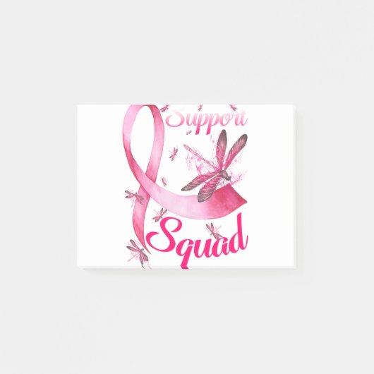 ヒッピー・ドラゴンフライ・ピンクリボン乳癌 ポストイット (正面)