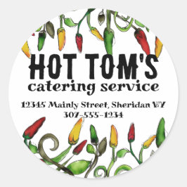 ヒッピー・ドードルホットチリペッパーラベルステッキ… ラウンドシール