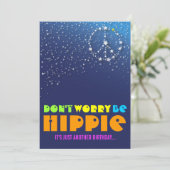 ヒッピー·ハッピー30歳誕生日平和パーティの招待状 招待状 (スタンド正面)