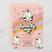 ヒッピー ハロウィン スプーキーワン 誕生日招待状 招待状 (正面/裏面)