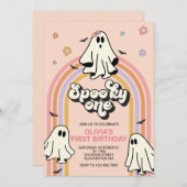 ヒッピー ハロウィン スプーキー ワン 誕生日 招待状 (正面/裏面)