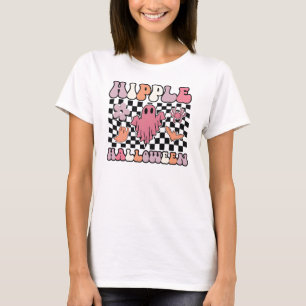 ヒッピー ハロウィン レトロ Tシャツ グルービーな幽霊