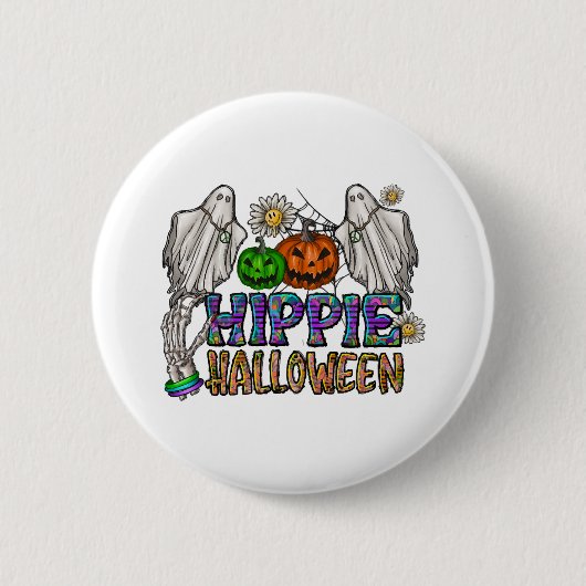 ヒッピー・ハロウィーン 缶バッジ (正面)