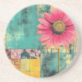 ヒッピー・パッチワーク コースター (正面)