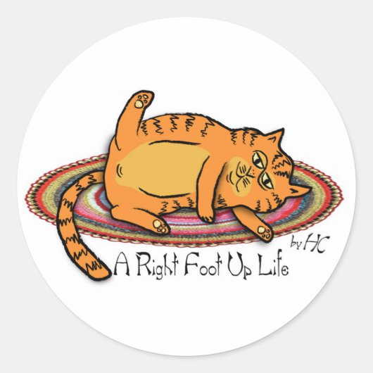 ヒッピー・ヒック・スティッカー ラウンドシール (正面)