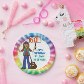 ヒッピー·ヒッピー·絞り染め第60回誕生日パーティー ペーパープレート (パーティー)