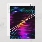 ヒッピー・ピンクとパープル・ラブ・ピース ポストカード (正面/裏面)