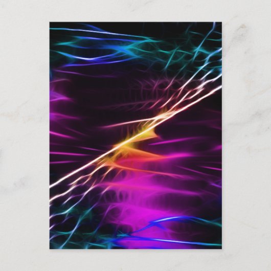 ヒッピー・ピンクとパープル・ラブ・ピース ポストカード (正面)