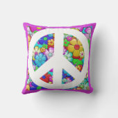 ヒッピー・ピースサイン・クッション クッション (裏面)