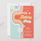 ヒッピー フラワーパワー フォト 卒業招待状 招待状 (裏面)