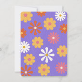 ヒッピー・フラワー・パワー70s 60s誕生日パーティーが招待 招待状 (裏面)