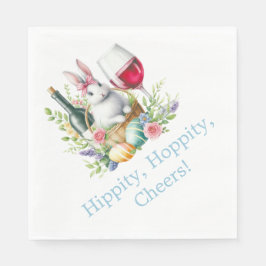 ヒッピー、ホッピー、応援!かわいいイースターペーパーナプキン スタンダードランチョンナプキン