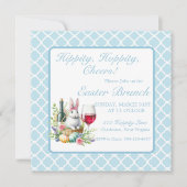 ヒッピー、ホッピー、応援!イースターブランチ招待状 招待状 (正面)