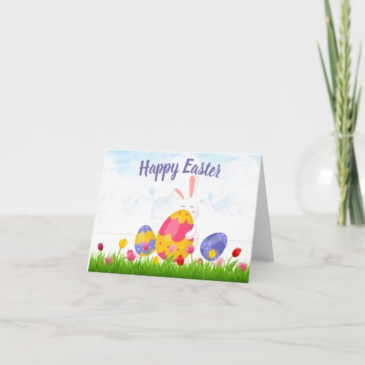 ヒッピー・ホップ・スモール、4インチx 5.6インチ折り畳み式ホリデー・カード シーズンカード (正面)