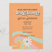 ヒッピー ボーホー レトロ ブライダルシャワー 招待状 (正面/裏面)