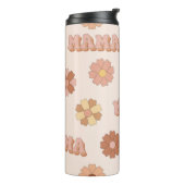 ヒッピー・ママのシームレスパターン。Groovy背景。M タンブラー (回転左)