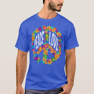 ヒッピー・ユニティ・デイ・ラブピース・サイン Tシャツ