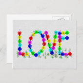 ヒッピー・ラブ・フラワー ポストカード (正面/裏面)