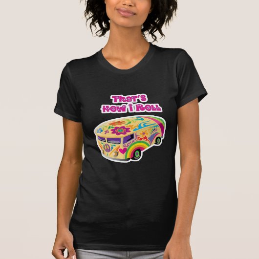 ヒッピー・ヴァン・レトロ転がi tシャツ (正面)