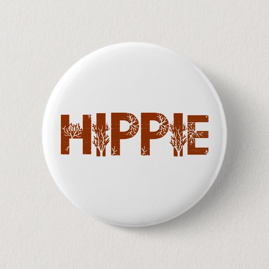 ヒッピー 缶バッジ (正面)