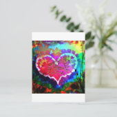 ヒッピーatハートレインボー絞り染めギフトコレクション ポストカード (スタンド正面)