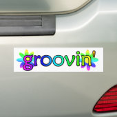 ヒッピーGroovinバンパーステッカー バンパーステッカー (車上)