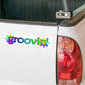 ヒッピーGroovinバンパーステッカー バンパーステッカー (トラック上)